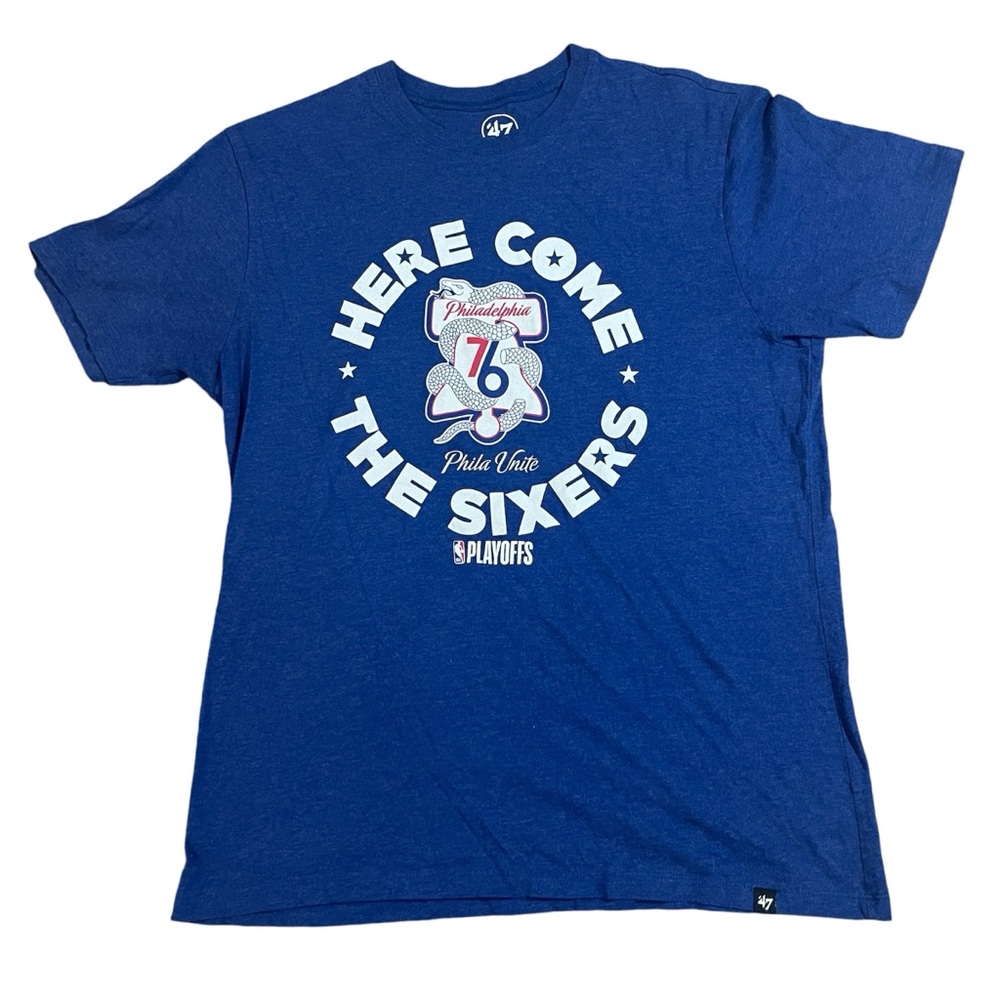 ‘47 Philadelphia 76ers Sixers Playoffs Tshirt M